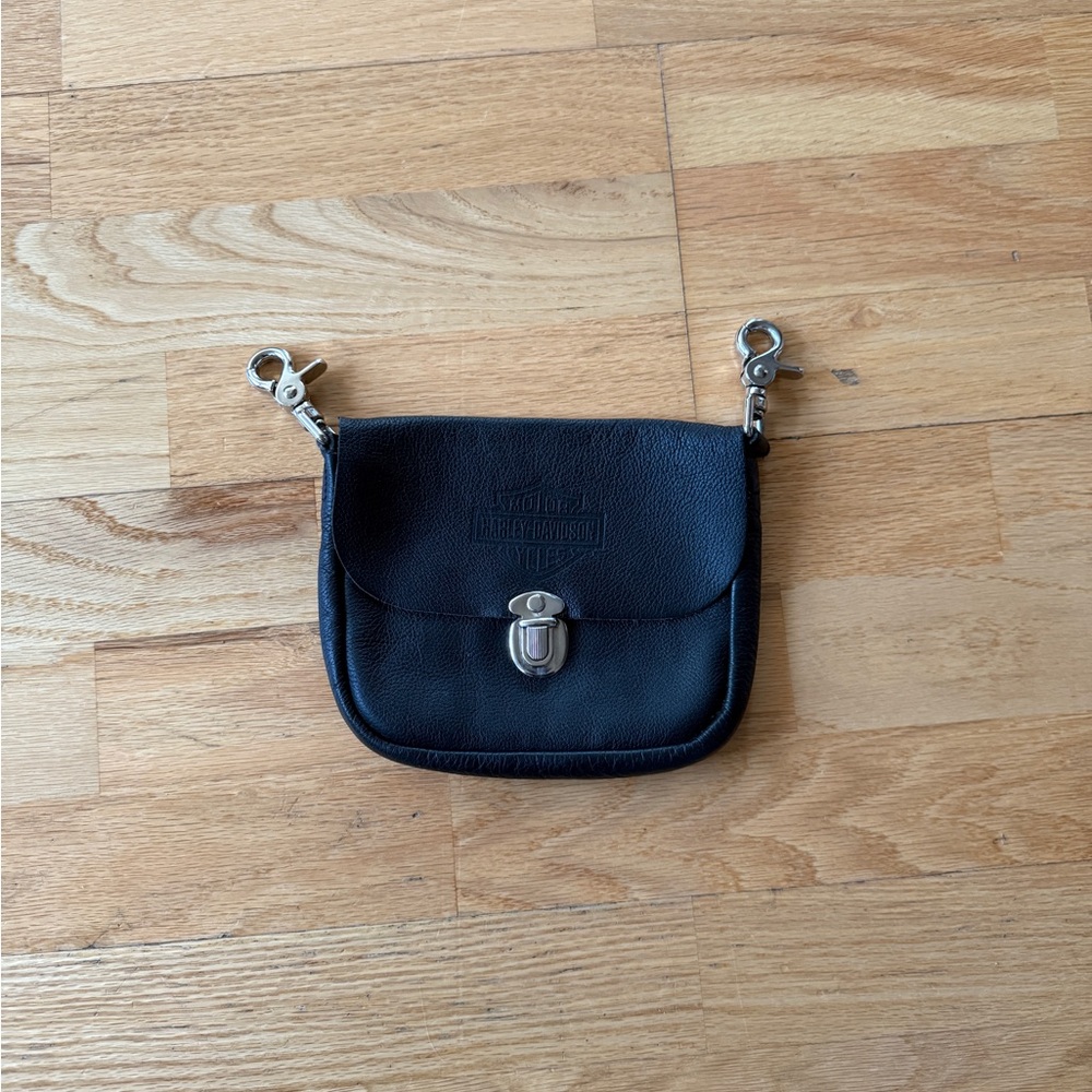 Black Leather Crossbody Bag